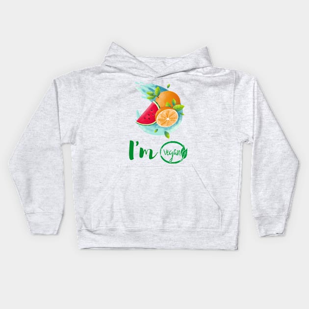 I am Vegan Kids Hoodie by labstud